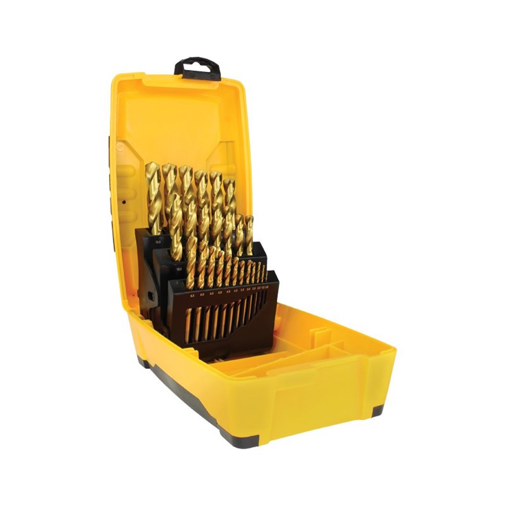 ALPHA DRILL BIT SET HSS METRIC 1-13MM - 25 PCE BLACK